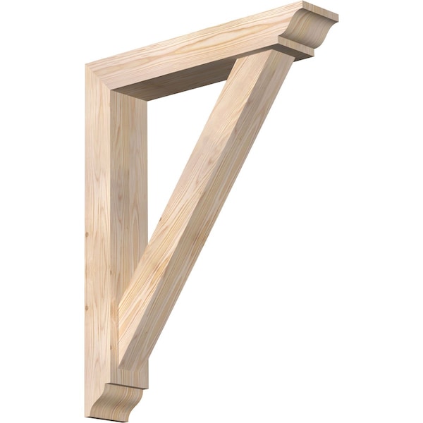 Ekena Millwork Traditional Traditional Smooth Bracket w/ Offset Brace, Douglas Fir, 5 1/2"W x 28"D x 36"H BKT0604X28X36TRA01SDF - main